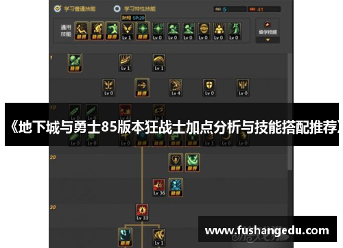 《地下城与勇士85版本狂战士加点分析与技能搭配推荐》